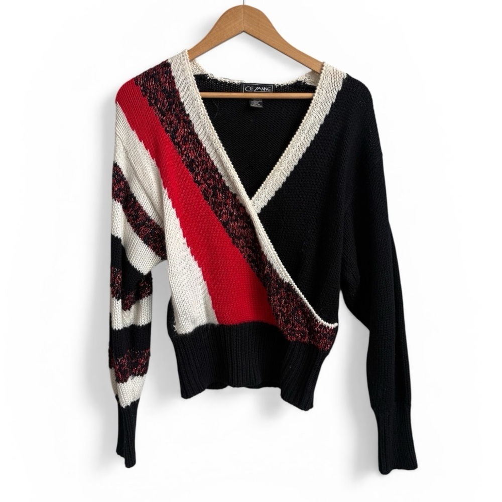 CeZanne Wrap Style Sweater Medium